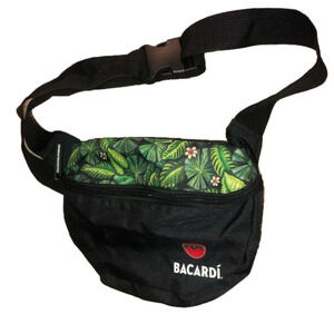 𝅺new Bacardi Tropical Floral Print Fanny Pack Waist Bum Bag Adjustable Strap OS